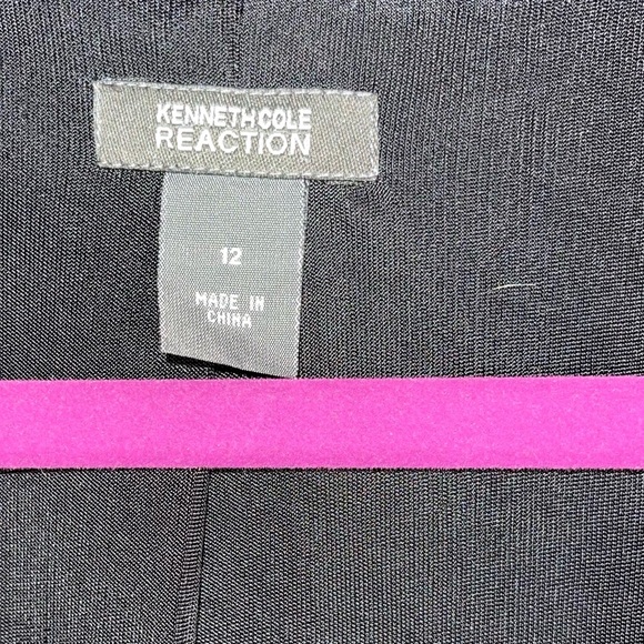 Kenneth Cole Reaction Zip Front Dress. Size 12. Black. Full length zipper. EUC - Picture 3 of 7